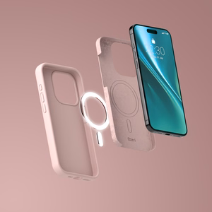Etteri Silicone Mag case for iPhone 15 Pro 6,1" light pink