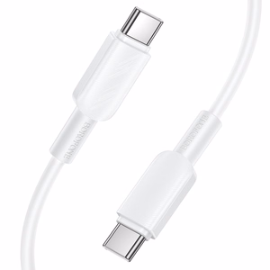 Valkoinen Borofone BX127 Regalo USB-C–USB-C-kaapeli, 1 m, 20 kpl pakkauksessa