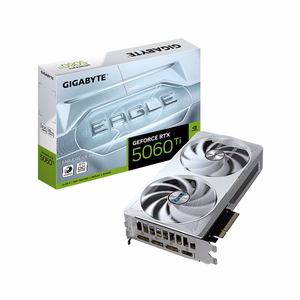 GIGABYTE GeForce RTX 5060 Ti EAGLE OC ICE 8G Näytönohjain - 8GB GDDR7, 128bit, PCI-E 5.0, 2617MHz Core Clock, 3 x DisplayPort, 1 x HDMI, GV-N506TEAGLEOC ICE-8GD