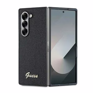 Guess 4G Glitter Script Suojakuori Samsung Galaxy Z Fold 6:lle - Musta
