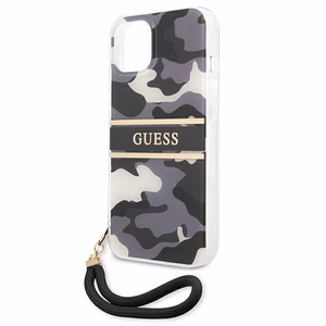 Guess GUHCP13MKCABBK iPhone 13 6.1" black/black hardcase Camo Strap Collection