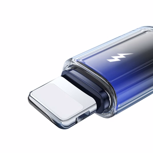Joyroom S-A42 Crystal-Clear Series 3A USB-A - Lightning -kaapeli 1,2 m - musta