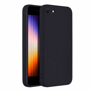 Case for iPhone 7 / 8 / SE 2020 / SE 2022 Silicone Mag Cover compatible with MagSafe (camera protection) black