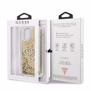 Guess 4G Big Liquid Glitter suojakuori iPhone 11 6.1" / Xr:lle - kultainen