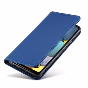 Magneettikorttikotelo Samsung Galaxy A12 5G pussi lompakko kortin haltija sininen