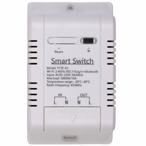 TUYA Smart Relay with External Temperature Sensor, Wi-Fi, RF, 16A, AC 85-250V