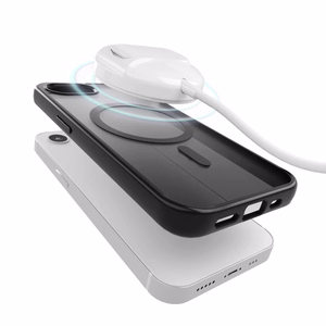 Puro Gradient MagSafe Silikoninen Suojakuori iPhone 16e/17e:lle - Musta