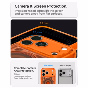 Spigen Ultra Hybrid MagSafe -suojakuori iPhone 18 Pro / 17 Pro -malleille, oranssi