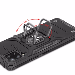 Wozinsky Ring Armor Case Kickstand Kova Rugged Cover Samsung Galaxy A42 5G musta musta