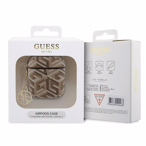 Guess GUA2PGCE4CW Suojakuori AirPods 1/2:lle - ruskea GCube Charm