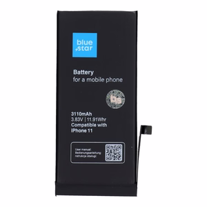 Akku iPhone 11:lle 3110 mAh Blue Star HQ