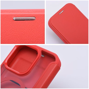 SMART MAG Book -suojakuori MagSafe-yhteensopiva iPhone 15 Pro:lle punainen