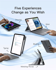 Inateck KB04122 AceTouch -näppäimistökotelo laitteelle iPad 10.9–11", harmaa