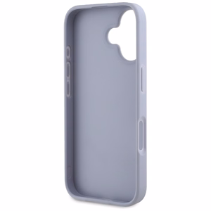 Guess Hot Stamp 4G Pattern Triangle Metal Logo iPhone 16 Suojakuori - violetti