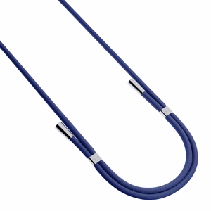 3mk EasyClip puhelimen kaulahihna, tummansininen (hopeanväriset osat)