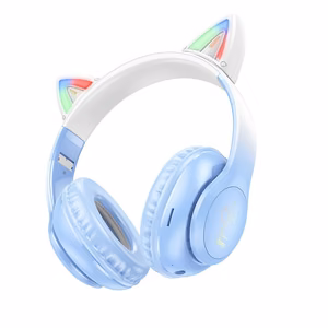 Hoco W42 langattomat over-ear kuulokkeet kissankorvin - kristallinsininen