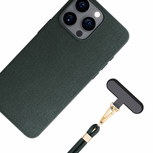 3mk EasyClip Elite puhelimen kaulahihna, Evergreen (kultaiset osat)