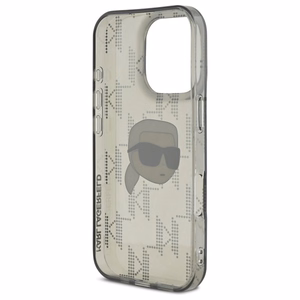 Karl Lagerfeld IML Karl Head Electroplated iPhone 16 Pro Suojakuori - Musta