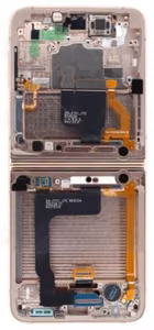 LCD-näyttö Samsung F721 Z Flip4 5G kosketusnäytöllä ja kehyksellä (sisempi) Pink Gold alkuperäinen (käytetty Grade B)