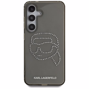 Karl Lagerfeld Rhinestones Karl Head Logo Alkuperäinen Pussi Samsung Galaxy S25:lle Musta