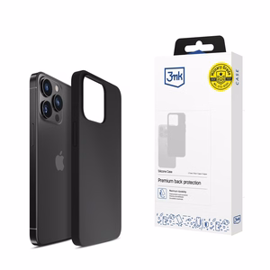 3mk Silikoninen Suojakuori iPhone 16 Pro:lle - Musta