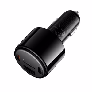 Hoco Z69B -autolaturi, USB-A + 2 × USB-C, PD QC3.0, 57 W, musta