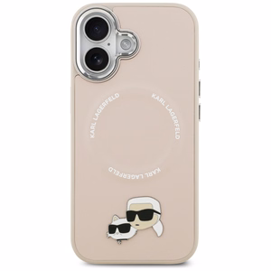 Karl Lagerfeld Karl & Choupette Pins MagSafe -kuori iPhone 17 Pro - pinkki