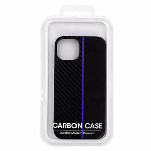 Tel Protect CARBON Suojakuori Xiaomi Redmi Note 10/Note 10S/Poco M5S:lle musta sinisellä raidalla