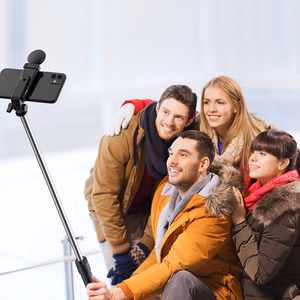 Selfiekeppi WR1YXS teleskooppijalusta 0.71m rengasvalolla - musta