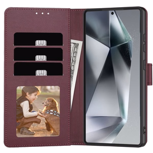 Tech-Protect Wallet -suojakuori Samsung Galaxy S26 Ultralle - viininpunainen