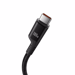 Baseus Fish-Eye USB-C - USB-C pikalaturi kaapeli 1 m 100 W musta