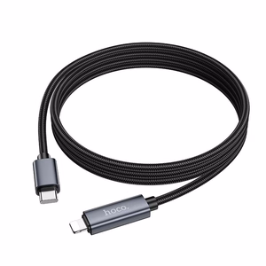 Hoco USB-C - Lightning -kaapeli PD 27W näytöllä 1 m X112 - musta