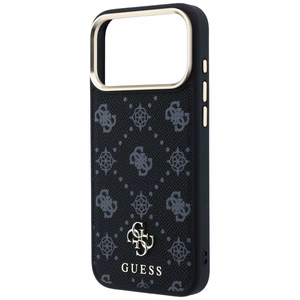 Guess Peony 4G Small Logo MagSafe-suojakuori iPhone 17 Pro Max / 18 Pro Max -malleille, musta