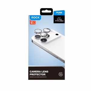 Rock karkaistu lasi Pure Series kameran linssille iPhone 17 Pro / 17 Pro Max:lle 3 kpl oranssi