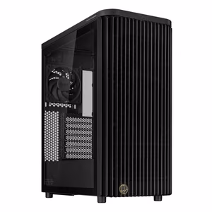 ASUS ProArt PA401 – mid-tower PC case with tempered-glass side panel and PWM fans, black