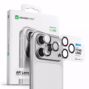 AmazingThing Sapphire Camera Glass for iPhone 17 Pro / Pro Max - with Silver Frame