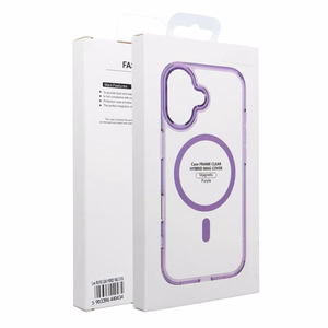 Case for Samsung A37 Frame Clear Hybrid Mag Cover compatible with MagSafe purple