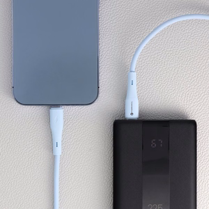 Kaapeli USB C - Lightning Forcell F-Energy PD 3A 27W Silikoninen 1m C346 sininen