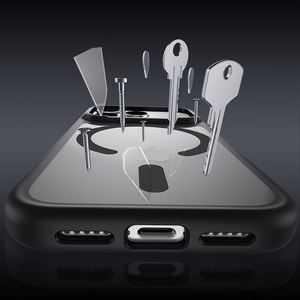 Benks Magnetic Mist metallikehyksinen suojakuori (C.K.FF.AP.BK.0072) iPhone 18 Pro / 17 Pro -puhelimille, musta, kameran ohjauspainikkeella