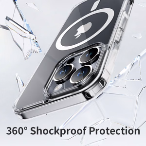 Rock Crystal Series Magnetic Case for Iphone 16 Plus transparent