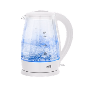 TEESA sähköinen lasivedenkeitin, 2200 W, valkoinen, 1,7 l