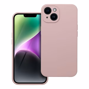 Suojakuori iPhone 14 Silikoni 2mm puuterinvaaleanpunainen