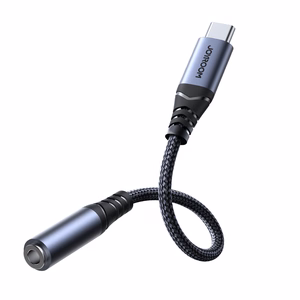 Joyroom SY-C01 USB-C DAC sovitin 3.5 mm mini jack - musta