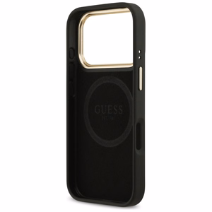Guess 4G Logo Plate MagSafe suojakuori iPhone 17 Pro - musta