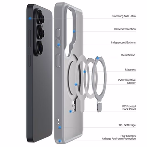 Case Dux Ducis Yind Magnetic Stand Samsung S948 S26 Ultra grey