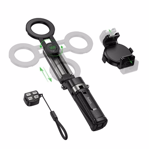 Hoco K27 Pro Live-Teline Magneettikiinnityksellä ja Langattomalla Kauko-ohjauksella Musta