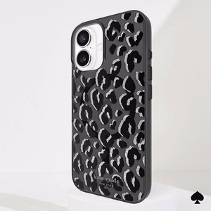 MagSafe-yhteensopiva Kate Spade New York Black City Leopard -suojakuori Apple iPhone 16:lle