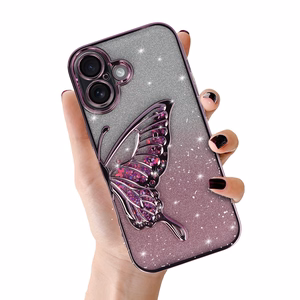 Tel Protect Butterfly Water Suojakuori iPhone 17:lle vaaleanpunainen