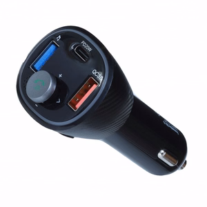 ART FM-lähetin bluetooth 5.0 + USB A QC3.0 + Typ C (yhteensä 30W) FM-73 musta