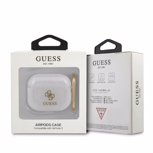Guess GUA3UCG4GT AirPods 3 Suojakuori Läpinäkyvä Glitter Collection